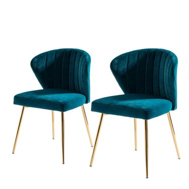 Milia Dining Chair Set Of 2 In Teal
