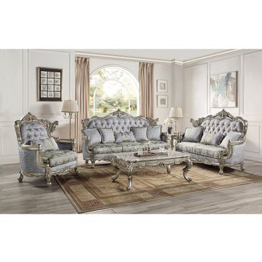 Miliani Living Room Set In Fabric and Antique Bronze
