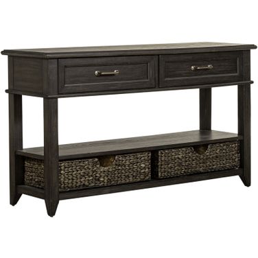 Mill Creek 2 Drawer Sofa Table In Dark Brown