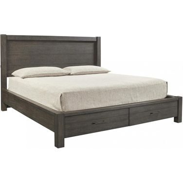 Mill Creek California King Panel Storage Bed In Dark Brown