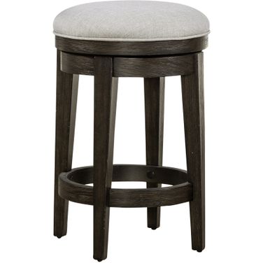 Mill Creek Console Swivel Stool In Dark Brown