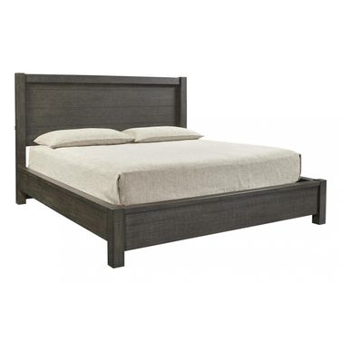 Mill Creek King Panel Bed In Dark Brown