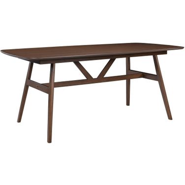 Miller 78 Inch Complete Dining Table In Brown
