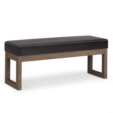 Milltown Solid Wood Large Ottoman Bench In Tanners Brown
