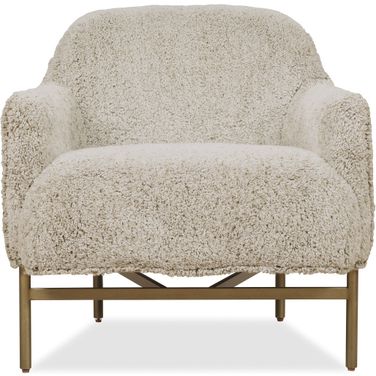 Milo Lounge Chair In Gold and Beige