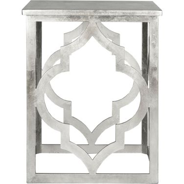 Milo Silver Leaf Trellis End Table