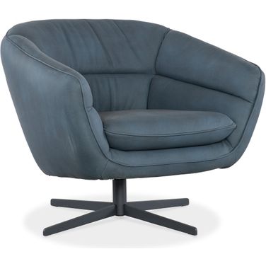 Mina Swivel Chair In Medium Blue