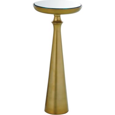 Minaret Small Accent Table In Satin Brass