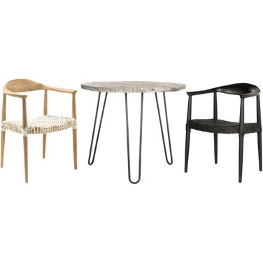 Mindy Natural Wood Top Dining Room Set
