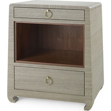 Ming 2-Drawer Side Table In Sage Green