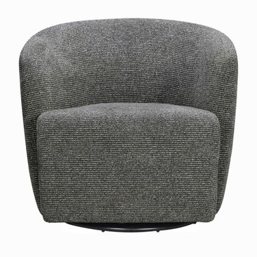 Mingle Swivel Glider Accent Chair In Thatch Black