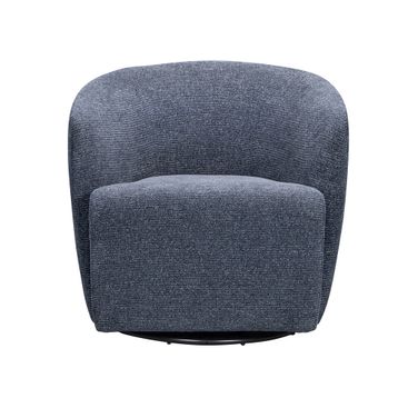 Mingle Swivel Glider Accent Chair In Thatch Blue