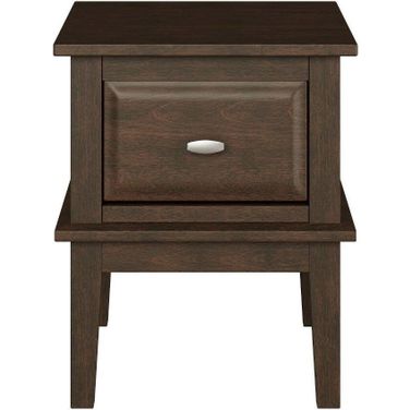 Minot Brown Cherry Drawer End Table