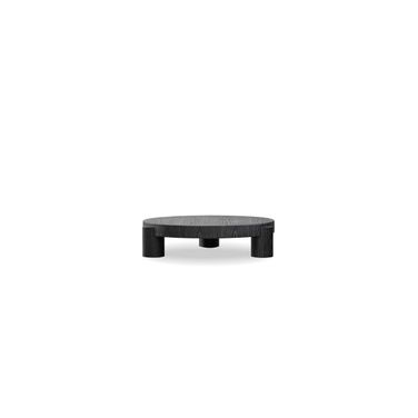 Mira Round Coffee Table In Vintage Black Wash