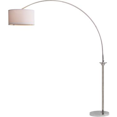 Mira Shine Nickel 84 Inch Arc Floor Lamp