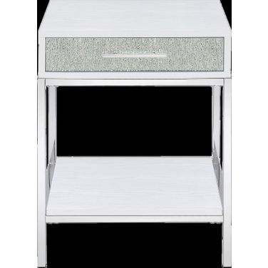 Mirage End Table In White