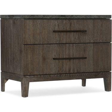 Miramar Aventura Dark Wood San Marcos Stone Top Nightstand