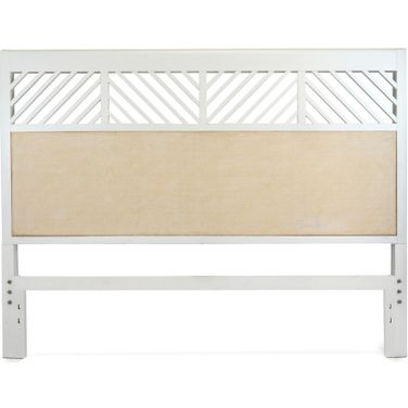Miramar King Woven Headboard In White and Brown