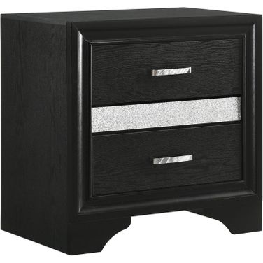 Miranda 2-drawer Nightstand Tray Black