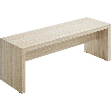 Mirella 53.5 Inch Faux Bench In Travertine