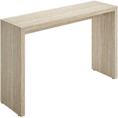 Mirella Faux Console Table In Travertine