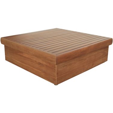 Mirella Teak Wood Outdoor Patio Coffee Table In Natural