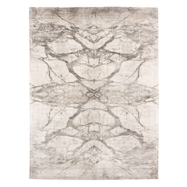 Mirror Match 6' x 9' Neutrals Marble Rug In White