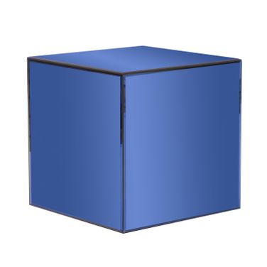 Mirrored Cube Table In Sapphire