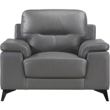 Mischa Dark Gray Leather Chair