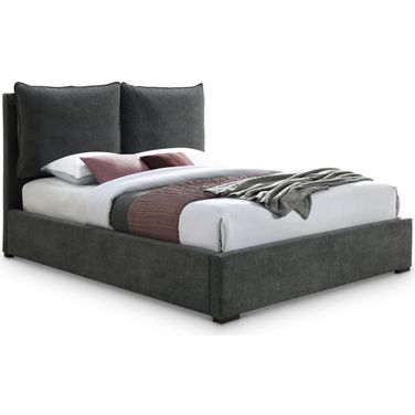 Misha Polyester Fabric King Bed In Black