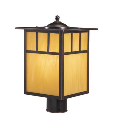 Mission 9 Inch Outdoor Post Light In Burnished Bronze