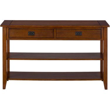 Mission Oak 48 Inch Sofa Table In Oak Brown