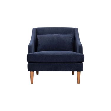 Missy Club Chair In Navy and Brown