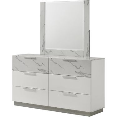 Mist Mirror In White