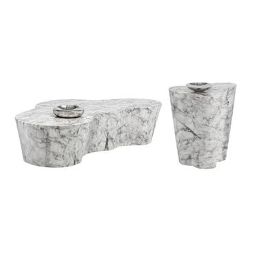 Mixt Occasional Table Set In White