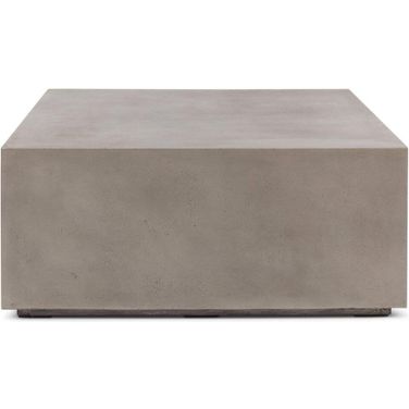 Mixx 39.5 Inch Bloc Square Coffee Table In Dark Grey