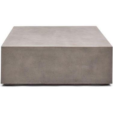Mixx 47.25 Inch Bloc Square Coffee Table In Dark Grey