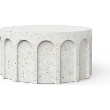 Mixx Atlas Round Coffee Table In Ivory Terrazzo