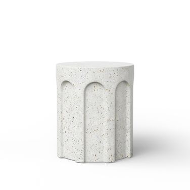 Mixx Atlas Stool In Ivory Terrazzo