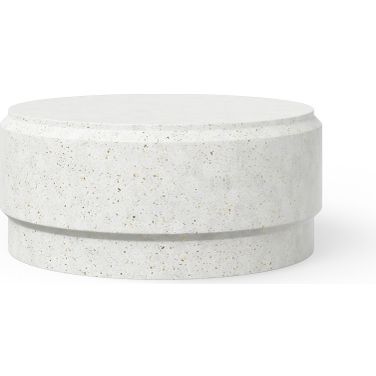 Mixx Barrel 39 Inch Coffee Table In Ivory Terrazzo