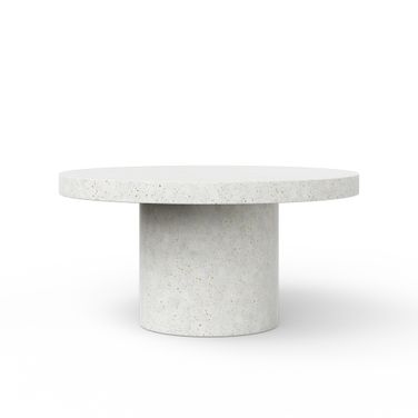 Mixx Circa 60 Inch Dia. Dining Table In Ivory Terrazzo