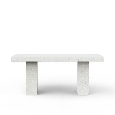 Mixx Elcor 82.75 Inch Counter Height Dining Table In Ivory Terrazzo