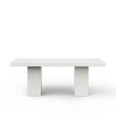 Mixx Elcor 95 Inch Counter Height Dining Table In Ivory Terrazzo
