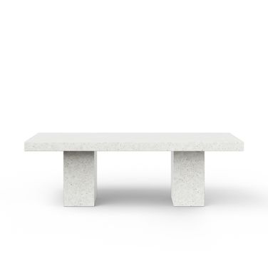Mixx Elcor 95 Inch Dining Table In Ivory Terrazzo