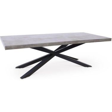 Mixx Hunter Dining Table In Black Frame And Dark Grey Top