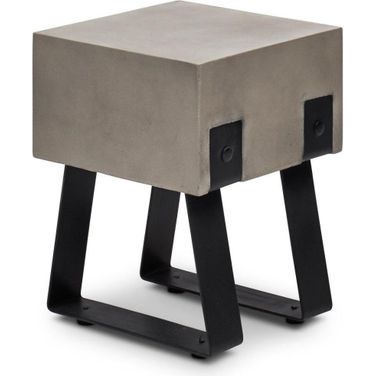 Mixx Industrial Stool In Black Legs And Dark Grey Seat