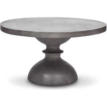 Mixx Spindle 59 Inch Round Dining Table In Dark Grey