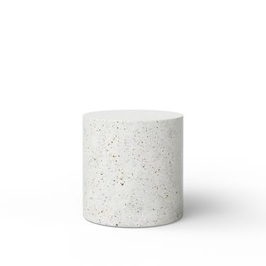 Mixx Una 16 Inch Pedestal In Ivory Terrazzo