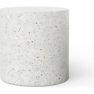 Mixx Una 20 Inch Pedestal In Ivory Terrazzo
