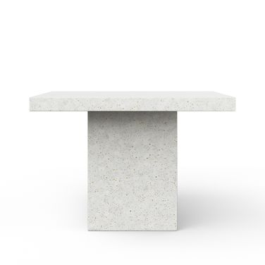 Mixx Una 59 Inch Square Bar Height Dining Table In Ivory Terrazzo